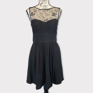 BCBG MaxAzria silk black cocktail formal dress size woman 8
